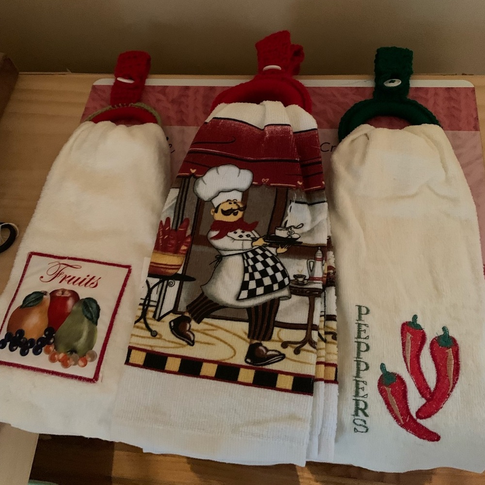 Hand made kitchen towels for stove